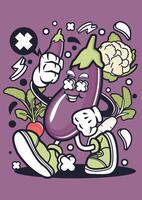 aubergine karakter kunst vector