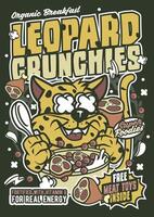 luipaard crunchies kunst vector