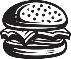 hamburger vector zwart en wit