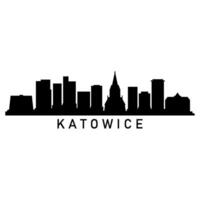 katowice horizon Aan wit achtergrond vector