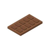 isometrische chocolade op een achtergrond vector