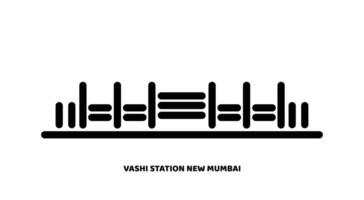 vashi station van nieuw Mumbai vector icoon