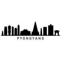 Pyongyang horizon geïllustreerd Aan wit achtergrond vector