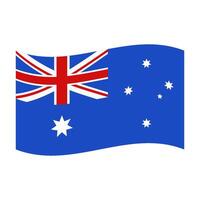 Australisch vlag geïllustreerd Aan een wit achtergrond vector