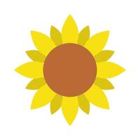 zonnebloem geïllustreerd en gekleurde vector