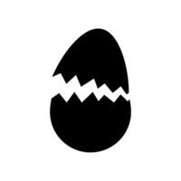 breken ei geïllustreerd Aan wit achtergrond vector