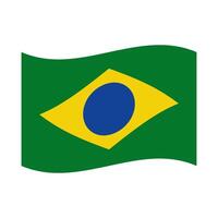 Brazilië vlag geïllustreerd Aan een wit achtergrond vector