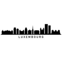 Luxemburg horizon Aan wit achtergrond vector