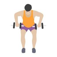 dumbbells oefenconcepten vector