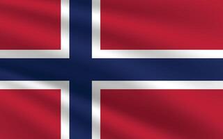 Noorwegen vlag vector illustratie. Noorwegen nationaal vlag. golvend Noorwegen vlag.