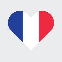 Frankrijk nationaal vlag vector illustratie. Frankrijk hart vlag.