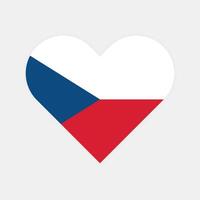 Tsjechisch republiek nationaal vlag vector illustratie. Tsjechisch republiek hart vlag.