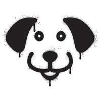 verstuiven geschilderd graffiti hond icoon gespoten geïsoleerd met een wit achtergrond. vector