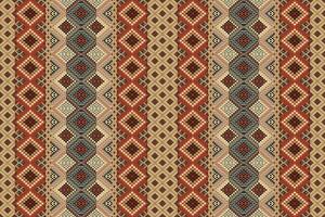 Navajo tribal vector naadloos patroon. inheems Amerikaans ornament. etnisch zuiden western decor stijl. boho meetkundig ornament. pixel naadloos patroon. Mexicaans deken, tapijt. geweven tapijt illustratie.