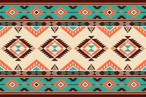 Navajo tribal vector naadloos patroon. inheems Amerikaans ornament. etnisch zuiden western decor stijl. boho meetkundig ornament. vector naadloos patroon. Mexicaans deken, tapijt. geweven tapijt illustratie.