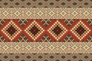 Navajo tribal vector naadloos patroon. inheems Amerikaans ornament. etnisch zuiden western decor stijl. boho meetkundig ornament. pixel naadloos patroon. Mexicaans deken, tapijt. geweven tapijt illustratie.