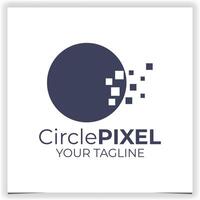 vector cirkel pixel logo ontwerp sjabloon