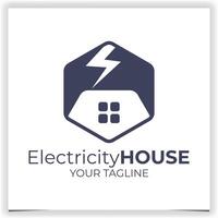 vector huis elektriciteit logo ontwerp sjabloon