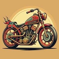 retro motorfiets. vector illustratie voor t-shirt ontwerp.