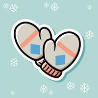 winterhandschoenen sticker vector