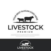 boerderijdierenlogo, premium design dorpsboerderij vector