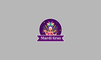 gelukkig mardi gras vector illustratie vlak ontwerp