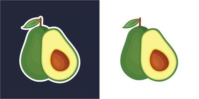 avocado icoon vector illustratie ontwerp