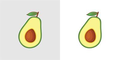 avocado vector illustratie ontwerp