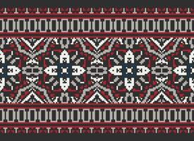 natuur jaargangen kruis steek traditioneel etnisch patroon paisley bloem ikat achtergrond abstract aztec Afrikaanse Indonesisch Indisch naadloos patroon voor kleding stof afdrukken kleding jurk tapijt gordijnen en sarong vector