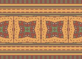 natuur jaargangen kruis steek traditioneel etnisch patroon paisley bloem ikat achtergrond abstract aztec Afrikaanse Indonesisch Indisch naadloos patroon voor kleding stof afdrukken kleding jurk tapijt gordijnen en sarong vector