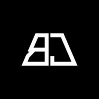 bj logo abstract monogram geïsoleerd op zwarte achtergrond vector