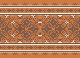 een mooi textiel digitaal ontwerp reeks van damast mughal paisley sier- ikat etnisch kruis steek patroon decor grens retro luxe stijl behang geschenk kaart kader voor Dames kleding voorkant terug dupatta vector