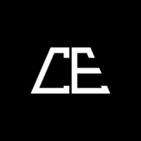 ce logo abstract monogram geïsoleerd op zwarte achtergrond vector