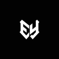 ey logo monogram met schildvorm ontwerpsjabloon vector