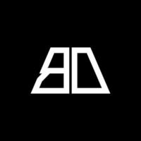 bo logo abstract monogram geïsoleerd op zwarte achtergrond vector