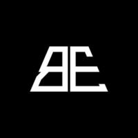 be logo abstract monogram geïsoleerd op zwarte achtergrond vector