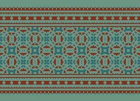 een mooi meetkundig etnisch oosters patroon traditioneel Aan wit achtergrond.aztec stijl,borduurwerk,abstract,vector,illustratie.ontwerp voor textuur, stof, kleding, verpakking, decoratie, tapijt, print. vector