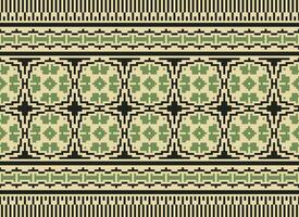 natuur jaargangen kruis steek traditioneel etnisch patroon paisley bloem ikat achtergrond abstract aztec Afrikaanse Indonesisch Indisch naadloos patroon voor kleding stof afdrukken kleding jurk tapijt gordijnen en sarong vector