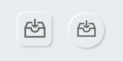 direct bericht lijn icoon in neomorf ontwerp stijl. postvak IN tekens vector illustratie.