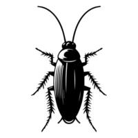 kakkerlak kever vector icoon. kakkerlak silhouet insect zwart icoon illustratie plaag