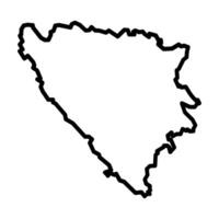 zwart vector Bosnië schets kaart geïsoleerd Aan wit achtergrond