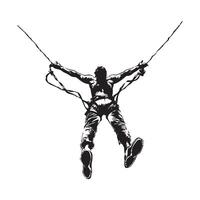 bungee jumping silhouetten vector