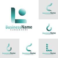 reeks van brief l logo ontwerp vector. creatief eerste l logo concepten sjabloon vector