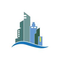 skyline van de stad logo vector