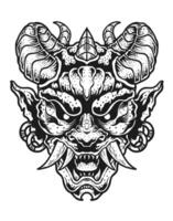 illustratie vector oni masker, Japans demon masker.