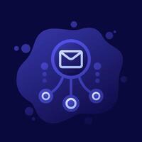 e-mail automatisering icoon, vector ontwerp
