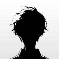 jong Mens anime stijl karakter vector illustratie ontwerp. manga anime jongen zwart haar- gezichten tekenfilm . gezicht jong Mens anime stijl karakter vector illustratie ontwerp. jongen anime mannetje manga tekenfilm