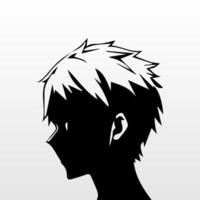 jong Mens anime stijl karakter vector illustratie ontwerp. manga anime jongen zwart haar- gezichten tekenfilm . gezicht jong Mens anime stijl karakter vector illustratie ontwerp. jongen anime mannetje manga tekenfilm