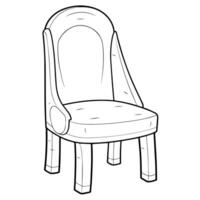 schoon vector schets van een stoel icoon voor veelzijdig toepassingen.