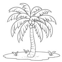 exotisch tropisch palm boom schets icoon in vector formaat voor strand ontwerpen.